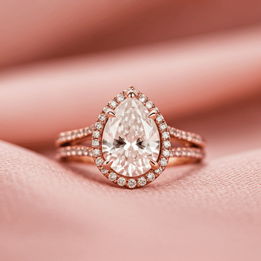 Gold and diamond engagement ring