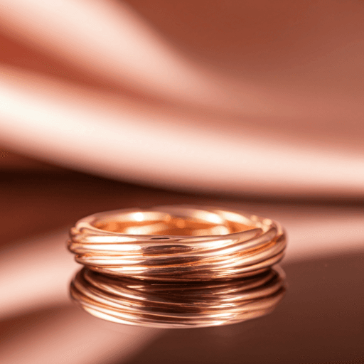Rose gold jewelry macro